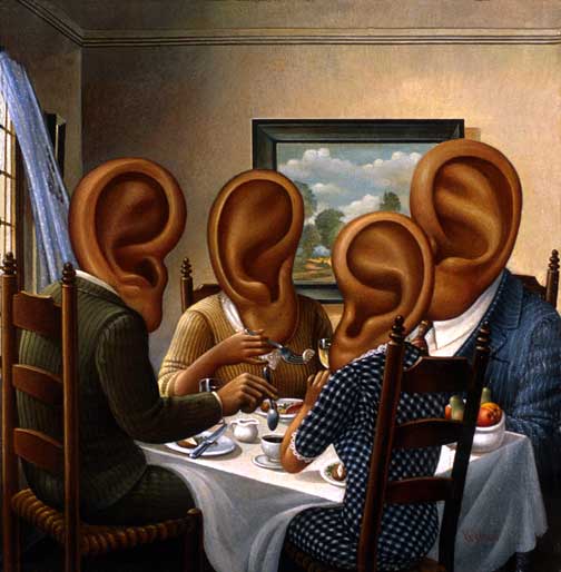 Ear Family dinner Stock Image
